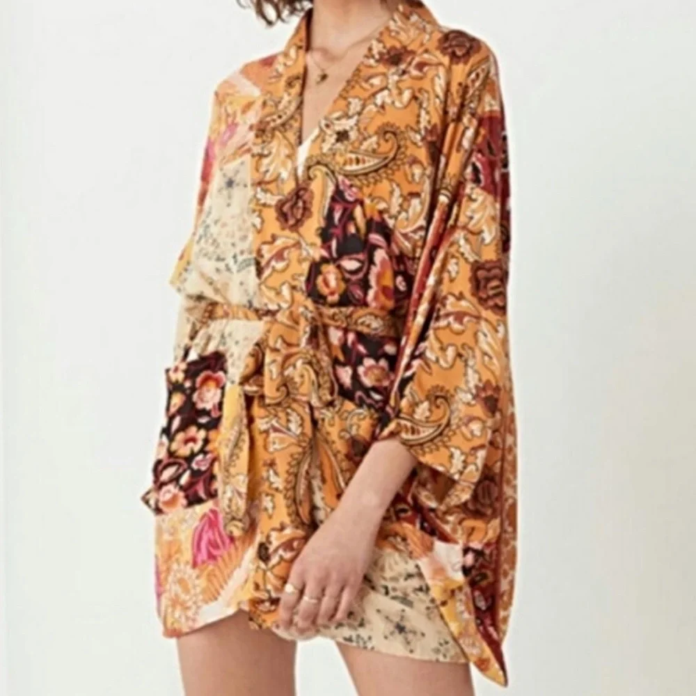 Renew patchwork kimono - Picture 1 of 7